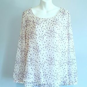 LAUREN CONRAD LARGE Hi Low Hem Flowy Tunic Top
